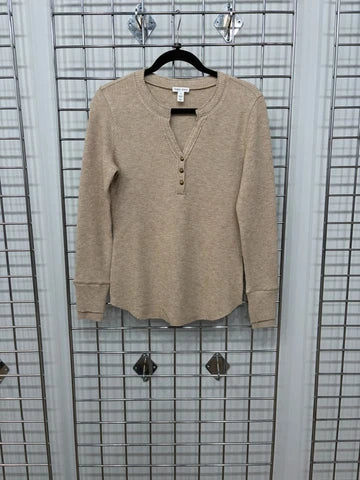 Waffle Knit Henley