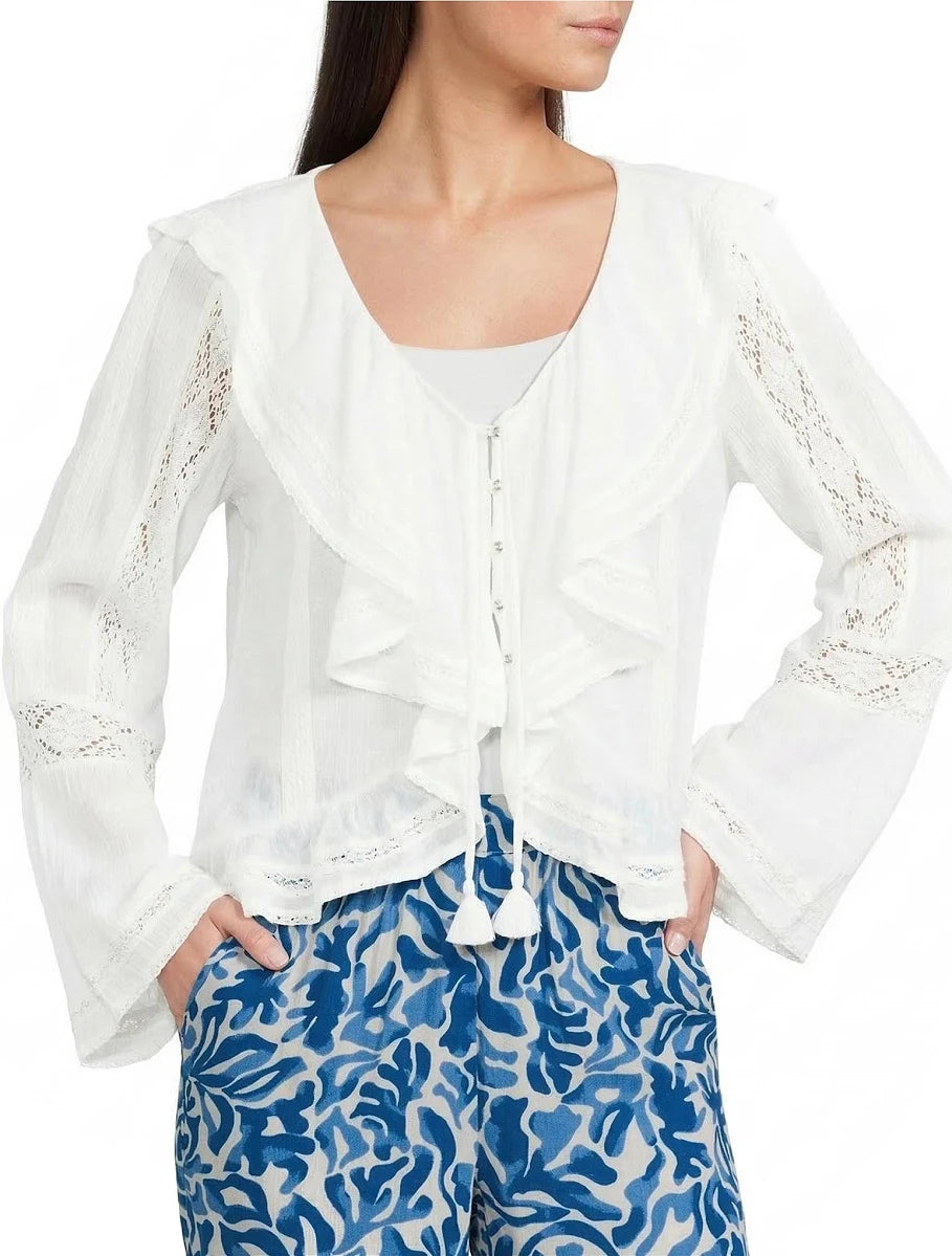 Long Sleeve Ruffle Top